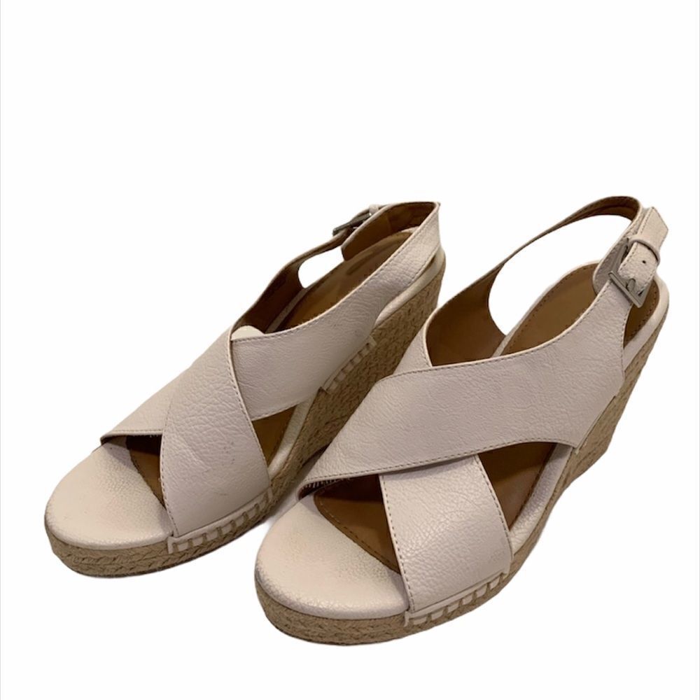 Apt.9 white wedge espadrille sandals women’s 9